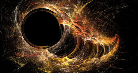 fractal horn of the black hole