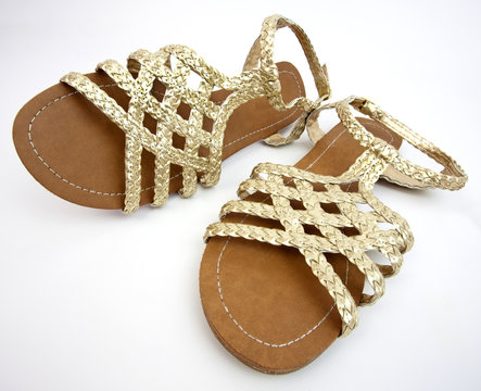 Gold Sandals.