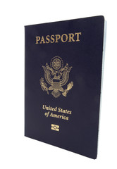 United States passport. Isolated.