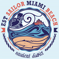 Est sailor miami beach label