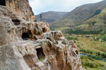 Naklejka premium Vardzia cave monastery. Georgia