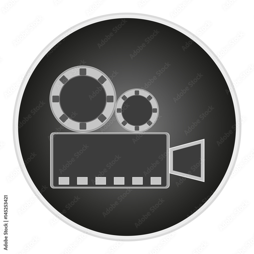 Aufkleber vector image button with a camera