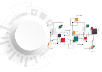 Network color technology communication background