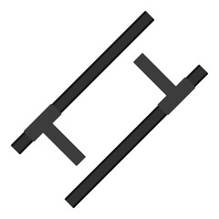 Tonfa, traditional asian weapon icon isolated