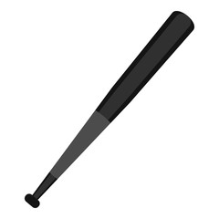 Wooden baseball bat icon isolated