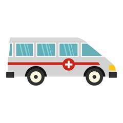 Ambulance car icon isolated