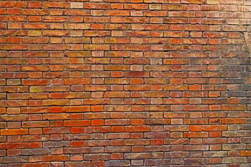 Background brick wall red