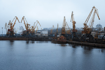 Cargo cranes, Odessa sea port