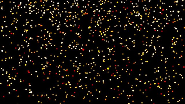 Slowly falling lights. Defocused.