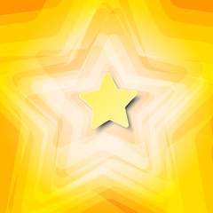 3d orange star shape on transparent multi layer of star shape design for abstract background concept