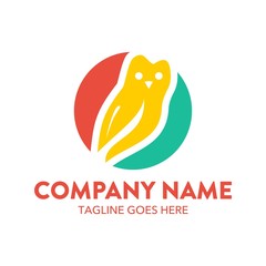 Unique And Colorful Owl Logo