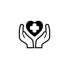 Health Care Center Icon. Flat Design.