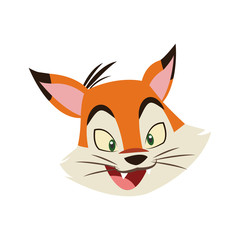 Fox cartoon icon. Animal cute adorable and creature theme. Isolated design. Vector illustration