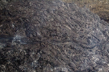 Luftaufnahme von kürzlich erkalteten Lavaströmen am Kilauea auf Big Island, Hawaii, USA.