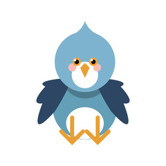 Bird cartoon icon. Animal cute adorable and creature theme. Isolated design. Vector illustration