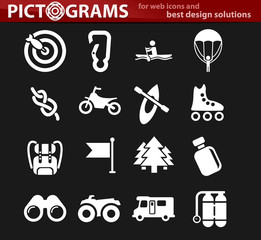 active recreation icon set