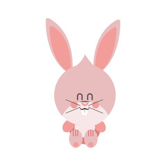 Rabbit cartoon icon. Animal cute adorable and creature theme. Isolated design. Vector illustration