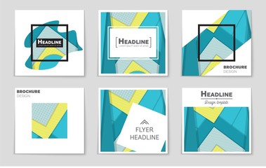 Abstract vector layout background set. For art template design, list, front page, mockup brochure theme style, banner, idea, cover, booklet, print, flyer, book, blank, card, ad, sign, sheet,, a4