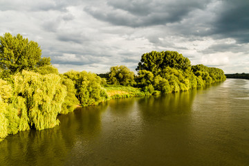 Stormy weather on the river