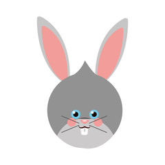 Rabbit cartoon icon. Animal cute adorable and creature theme. Isolated design. Vector illustration