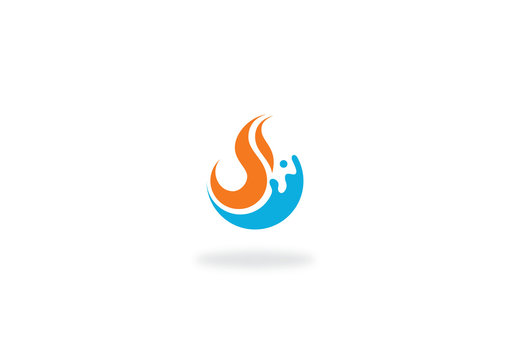 hot cool fire water logo