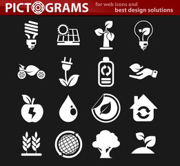 alternative energy icon set