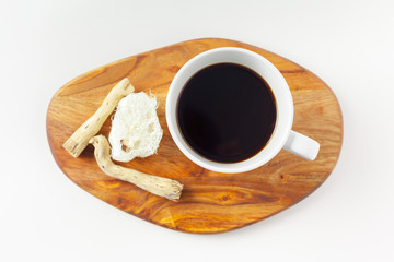 Coffee cup with neutral pattern