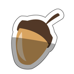 Acorn icon. Healthy organic and fresh man theme. Isolated design. Vector illustration