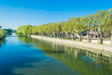 Fototapeta premium Sommières, Occitanie, France.