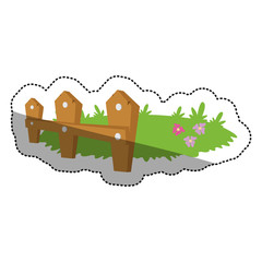 Grass icon. Lawn plant nature field meadow and summer theme. Isolated design. Vector illustration