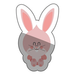 Fototapeta premium Rabbit cartoon icon. Animal cute adorable and creature theme. Isolated design. Vector illustration