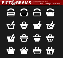 Shopping Bascket icons set