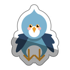 Bird cartoon icon. Animal cute adorable and creature theme. Isolated design. Vector illustration