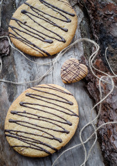 Oat cookies with chocolate