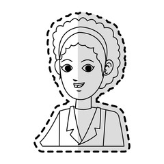 young woman in uniform  cartoon icon image vector illustration design 