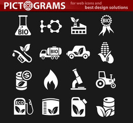 bio fuel icon set