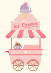 Ice Cream Booth Vector