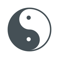 The yin and the yang vector illustration design