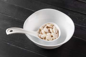 spoon with beans