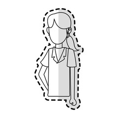 faceless young woman cartoon icon image vector illustration design 