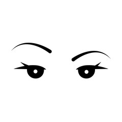 female eyes isolated icon vector illustration design