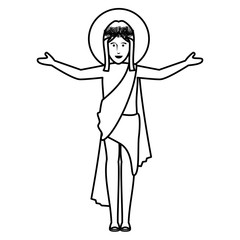 Fototapeta premium jesuschrist avatar character icon vector illustration design