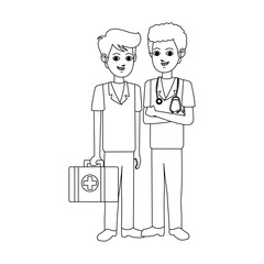 young male medical doctor icon image vector illustration design 