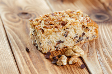 cake on old wooden background