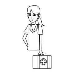 female medical doctor icon image vector illustration design 