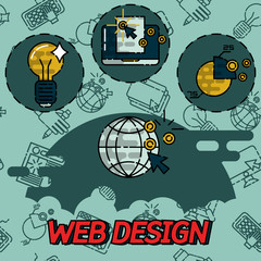 Web design flat concept icons