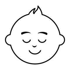 little baby asleep character vector illustration design