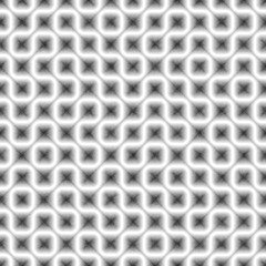 Fototapeta na wymiar Seamless Black and White Tangled Round Stripes. Textured Geometric Pattern.