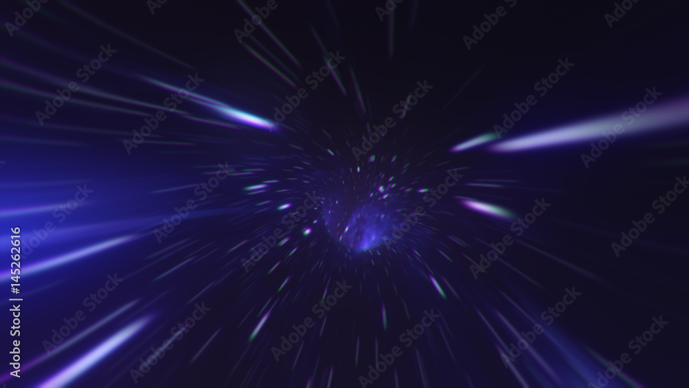 Sticker magic wormhole - a twist in outer space flight into a black hole