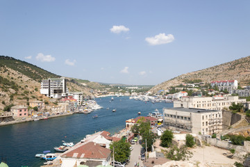 Fototapeta na wymiar Balaklava bay, the Crimean landscape